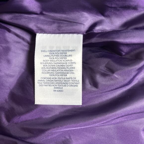 Lands End Pink Puffer Vest Nordic Fair Isle Polar Bear Reindeer Women's Size L - Picture 6 of 8